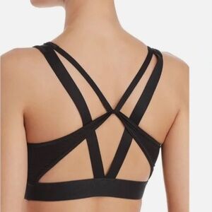 Adidas Womens Training Halter Bra / Compression Crop Top With Strapy Cutout Back